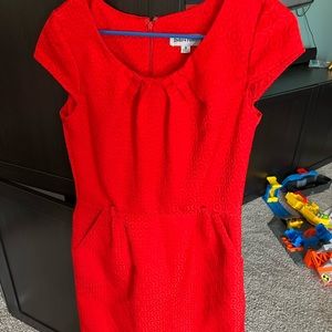 Womens Cocktail Dress / Summer Dress - Size 8 - Vibrant Red Color